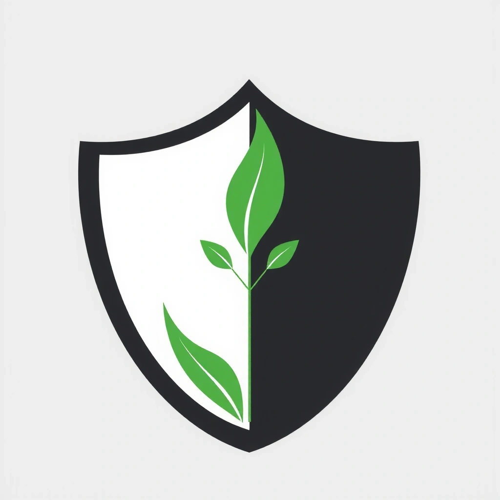 Iconiță cu scut și frunză, simbolizând imunitatea